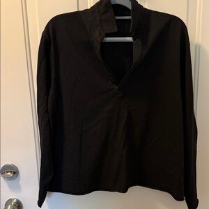 Frank & Eileen Classic Black Long Sleeve Top